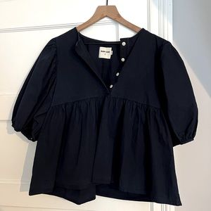 Rudy Jude Day Blouse Indigo Blue Size M